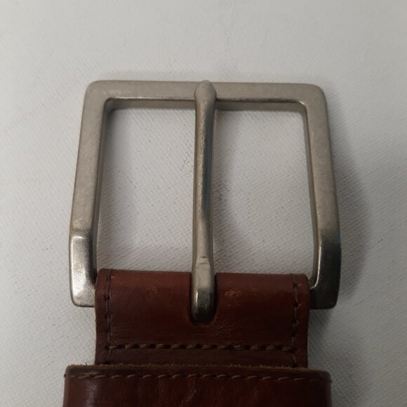 Talbots Leather/Jute Cognac Belt Sz S - Picture 2 of 9